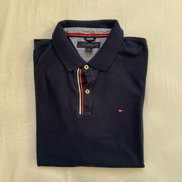 Tommy Hilfiger Navy Blue Polo - Picture 3 of 4